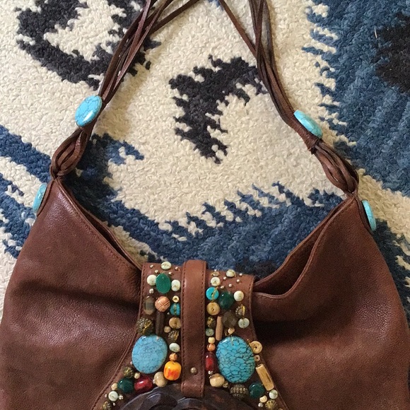 Cole Haan G Series Brown Large Leather Tote Bag Gorgeous - Picture 4 of 10